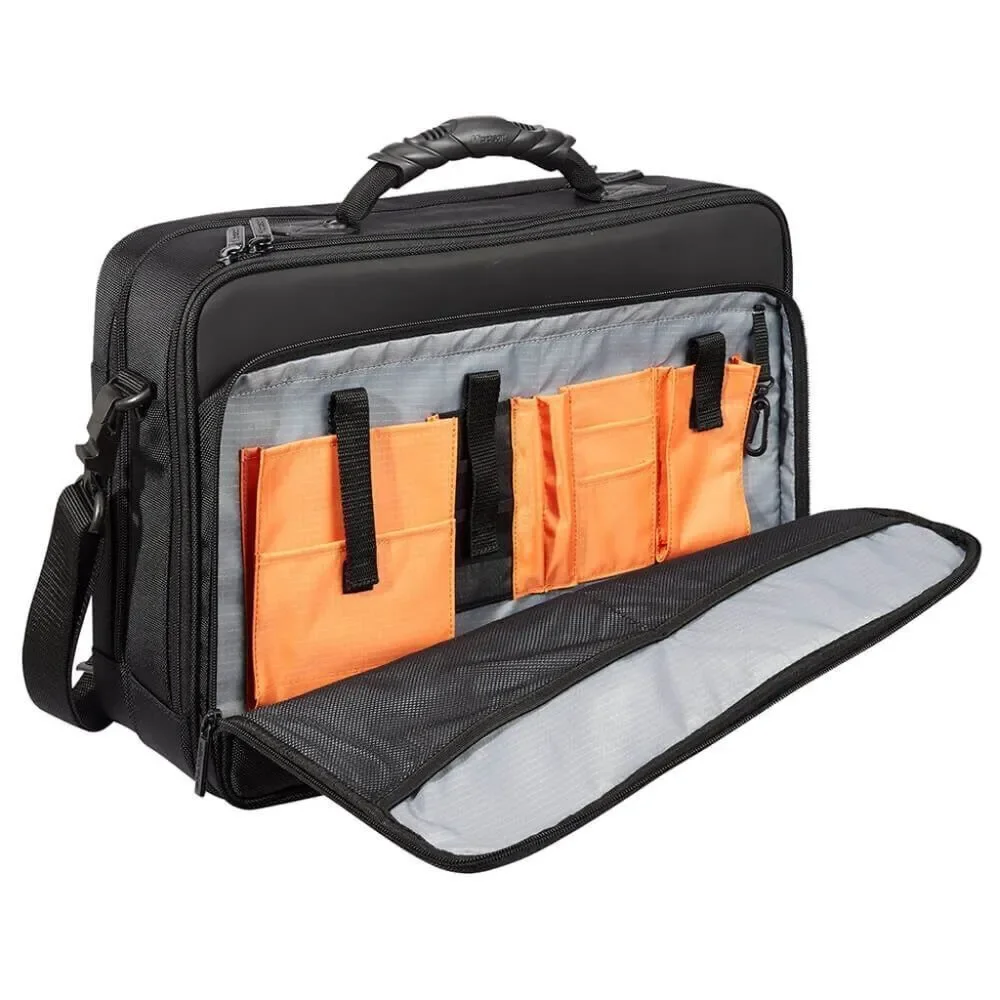 💜Microsoft Black & Gray Laptop Portfolio w/Zipper Closure
